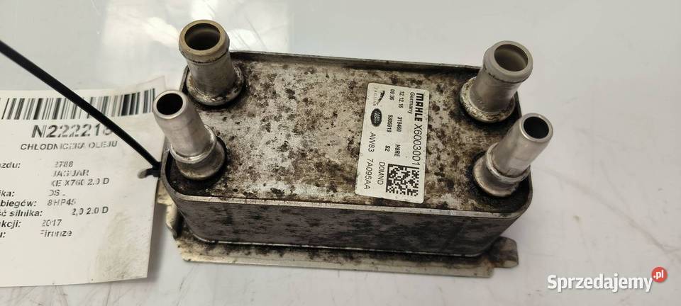 CHŁODNICZKA OLEJU JAGUAR XE X760 20 D Pozostałe Lipno