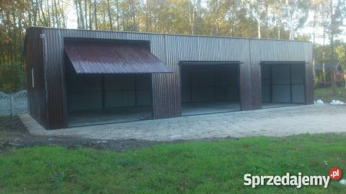Garaż Blaszany Garaże 12x8 Profil Zamknięty Okna Będzin