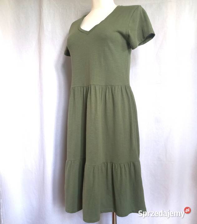 Sukienka zielona Dzianina r 3840 Bawełna NOWA