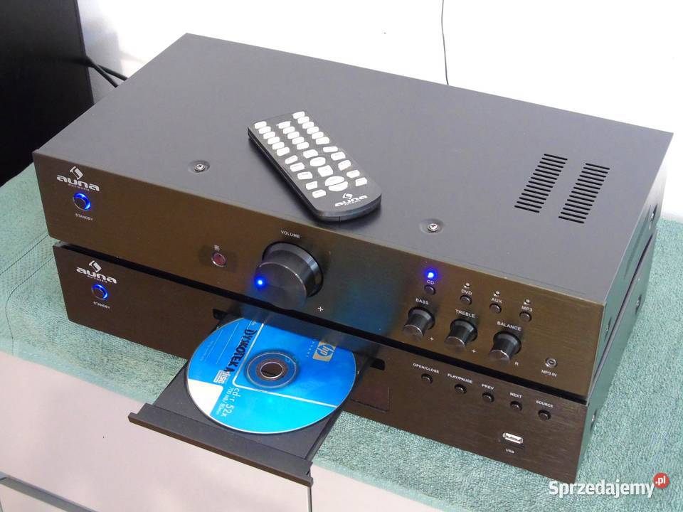 Śliczny zestaw stereo Auna pilot USB mp3 CD Rds podkarpackie sprzedam