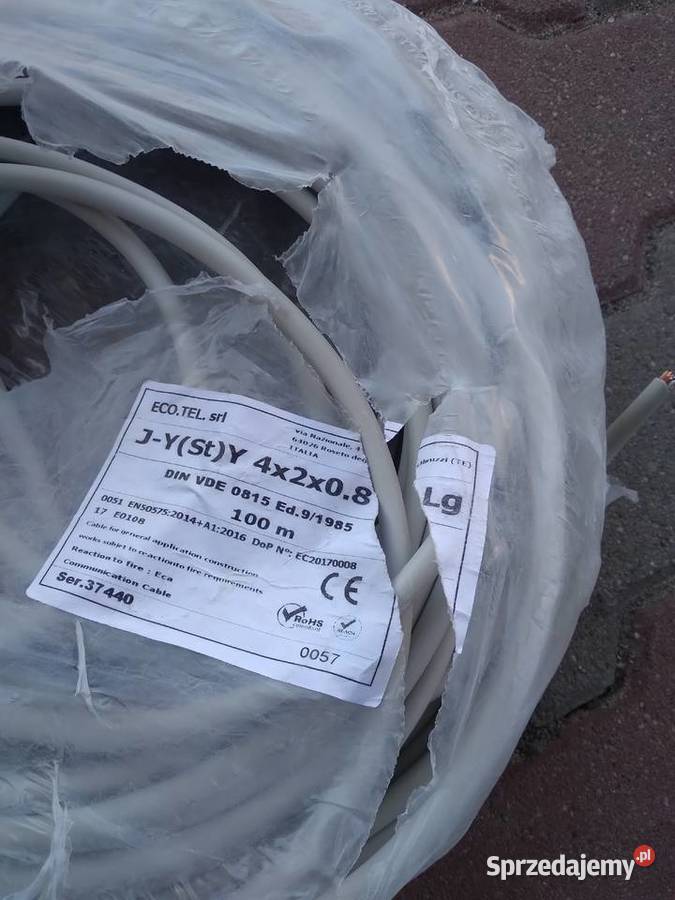 Kabel JYSTY 4X2X08 NOWE OK 70 METRÓW 300 Knurów