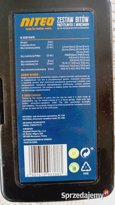 Zestaw 50 bitów z wkrętakiem