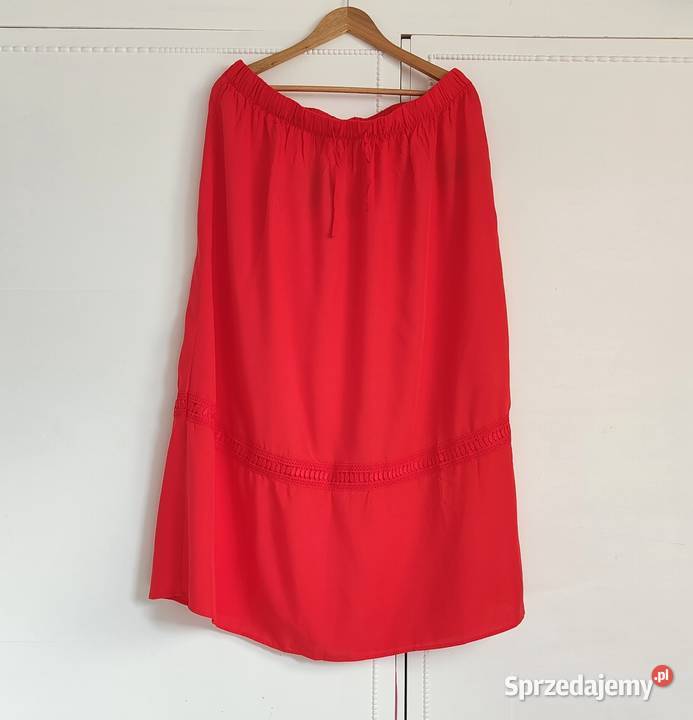 Czerwona zwiewna spódnica Esmara 46 3XL plus Szczecin
