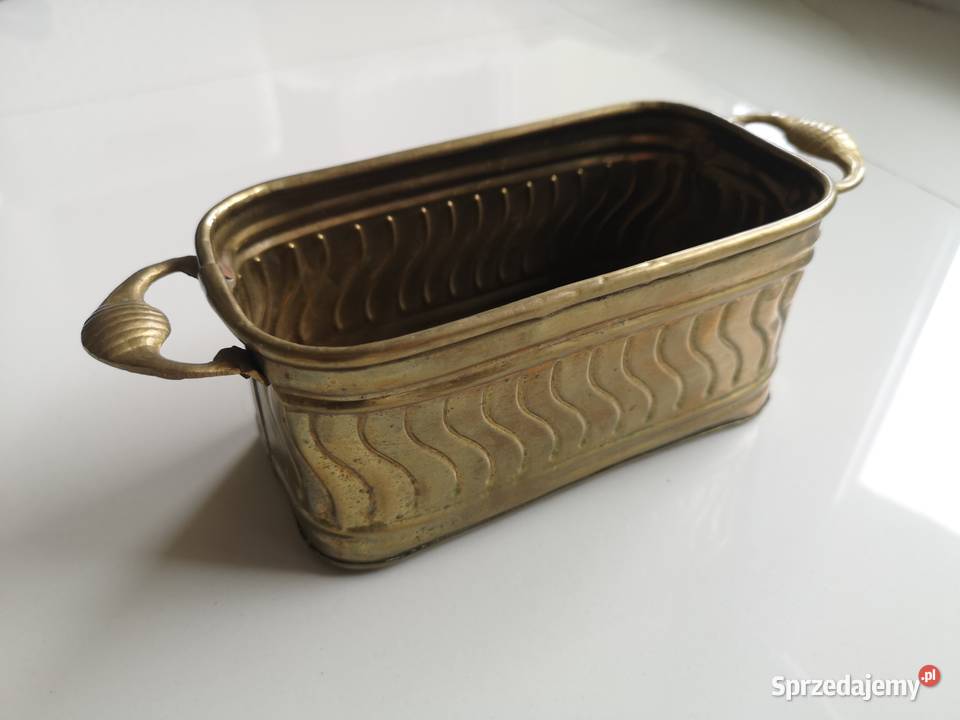 Pojemnik osłonka z mosiądzu vintage Toruń
