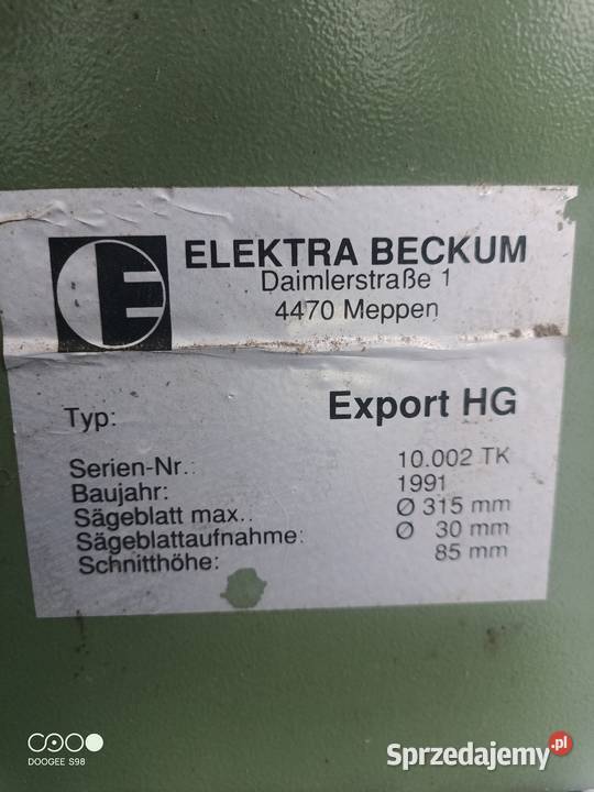 Piła stołowa Electra Beckum dolnośląskie Wszemirów