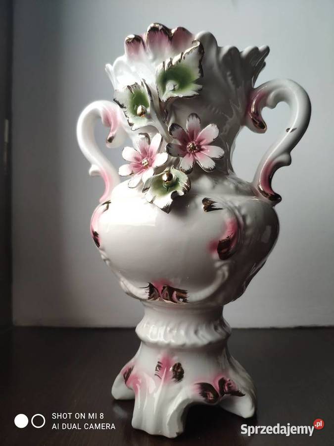 Stary porcelanowy włoski wazon dzbanek sygnowany sprzedam