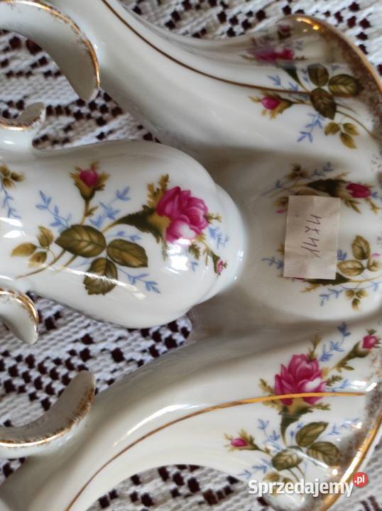 Porcelanowy trójramienny świecznik Chodzież Kielce sprzedam