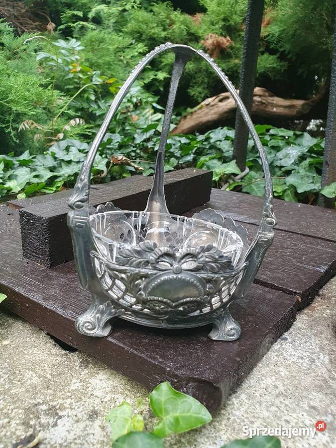 Kryształowa cukiernica koszyczek Myszków sprzedam