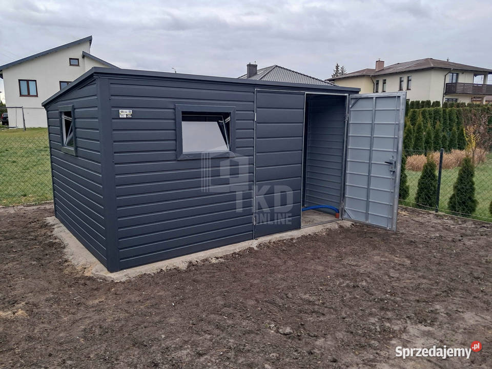 Schowek domek ogrodowy 4x2m brama dwuskrzydłowa Międzyrzecz