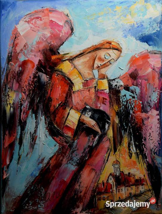 Anioł Stróż Obraz Olejny JOANA Na Prezent