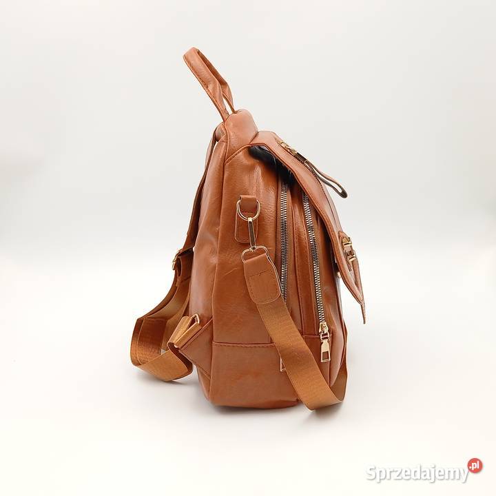 Plecak damski skórzany z klapą Mochila Bolsos śląskie Zawiercie