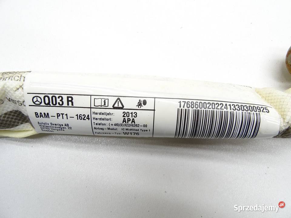 KURTYNA POWIETRZNA AIRBAG PRAWA 1768600202 Poduszki powietrzne
