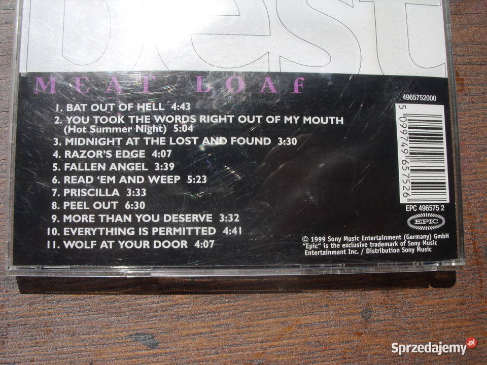 CD SIMPLY THE BESTMEAT LOAF 1999 Płyty i kasety dolnośląskie Wołów sprzedam