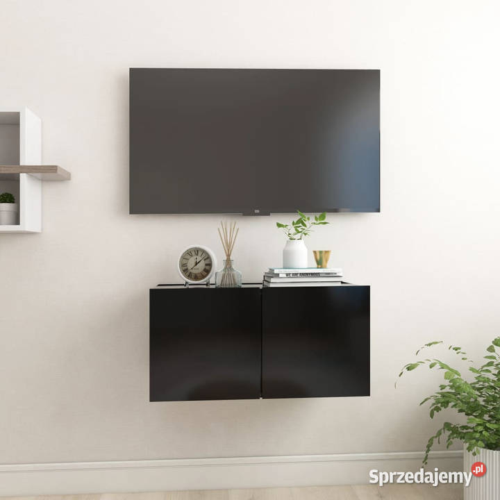 Szafka wisząca pod TV czarna 60x30x30 WM804511 Warszawa sprzedam