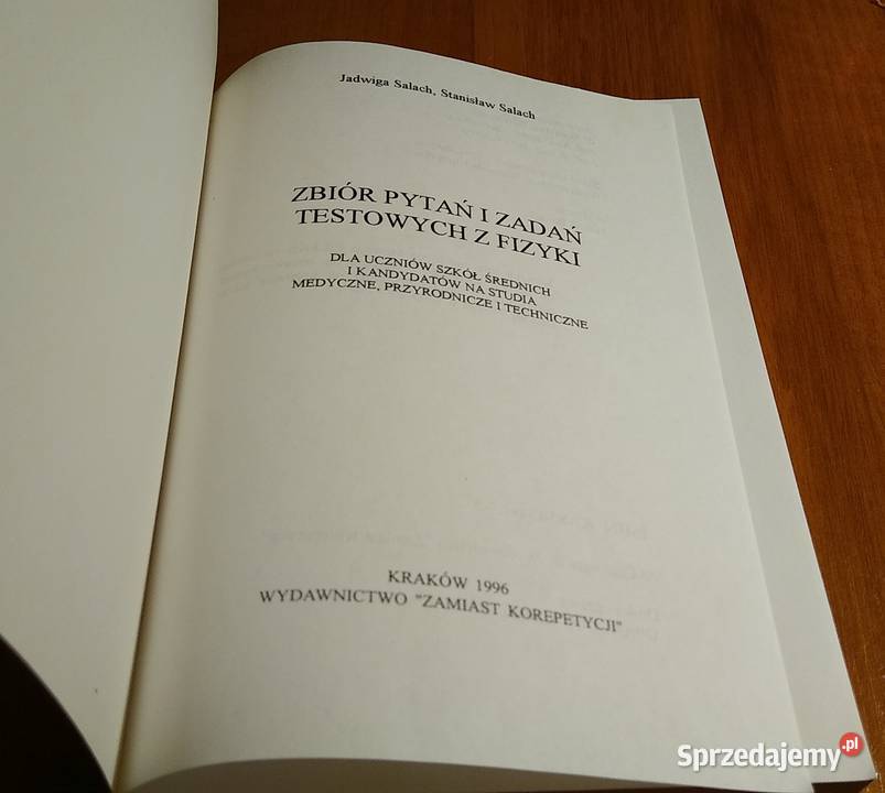 Zbiór pytań i zadań testowych z fizyki Jadwiga Gdańsk