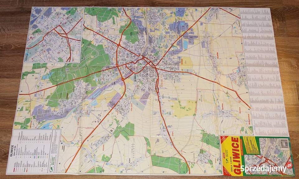 Plan miasta Gliwice mapa w skali 120000 zgodna z ISBN 8373450696
