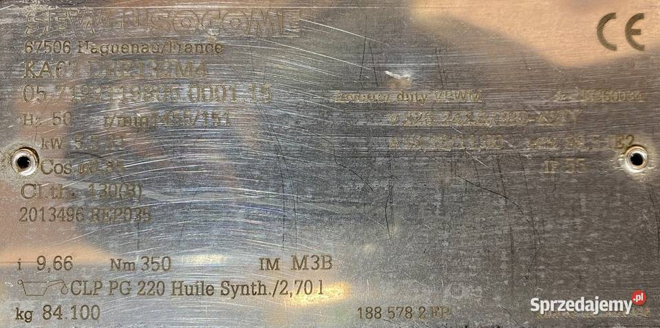 motoreduktor przekładnia 55kW 151obr HAMULEC SEW kujawsko-pomorskie