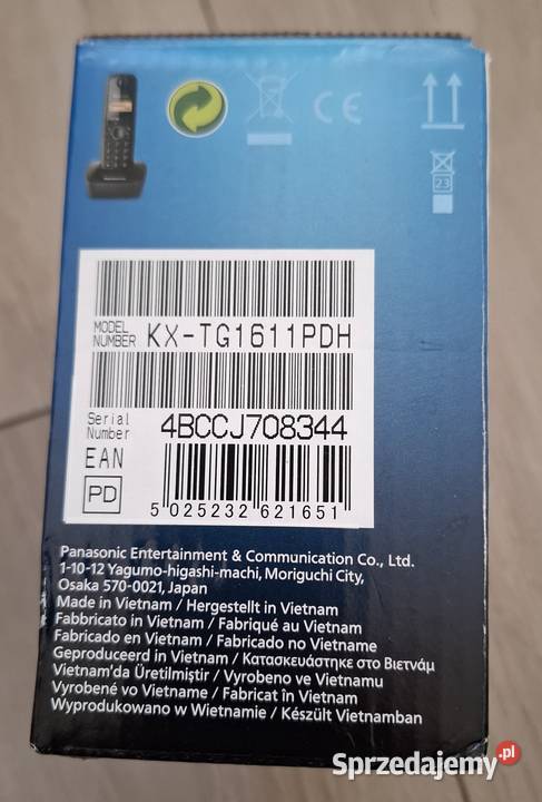 Panasonic KXTG1611PDH telefon stacjonarny Kajetany