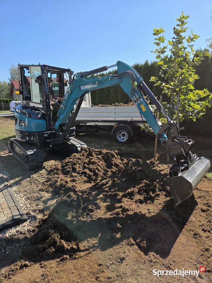 Usługi minikoparką 3t wywrotka 35t Kraków usługi budowlane