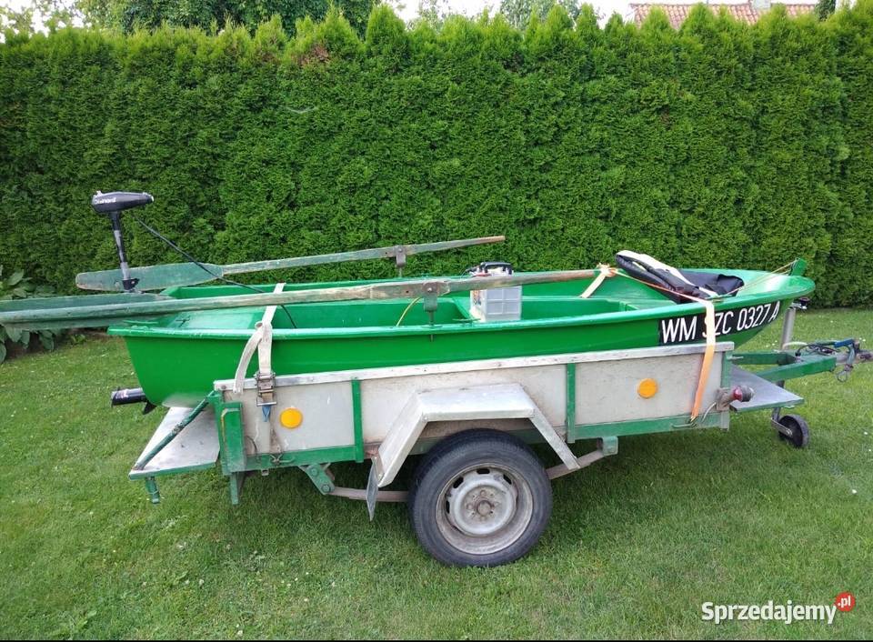 Łódź wędkarska z przyczepą Szczytno