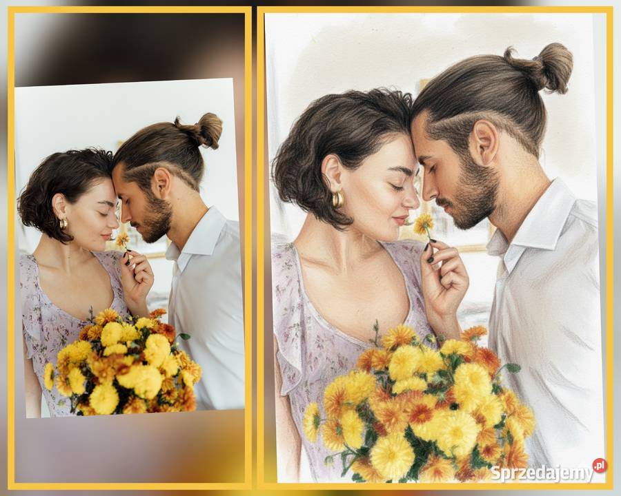 Portret Cyfrowy AI na zamówienie Wydruk Rama Jarocin