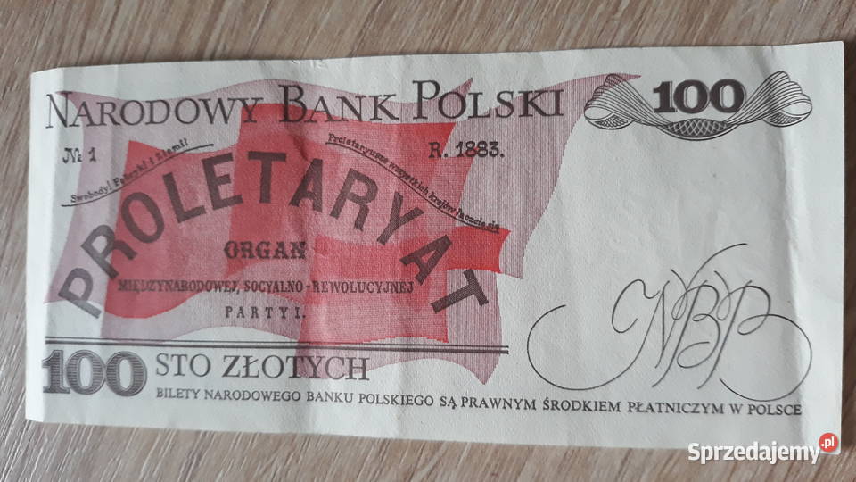 100 złotych 1VI1986 seria SN wielkopolskie Konin