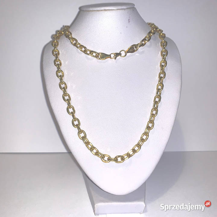 Złoty ŁAŃCUSZEK damski 18K piękny kuty ANKIER 53 złote Naszyjniki Warszawa sprzedam
