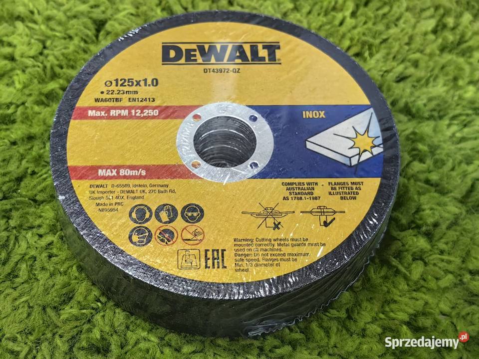 DeWALT DT43972QZ Tarcze do cięcia 125x10 mm 25 łódzkie