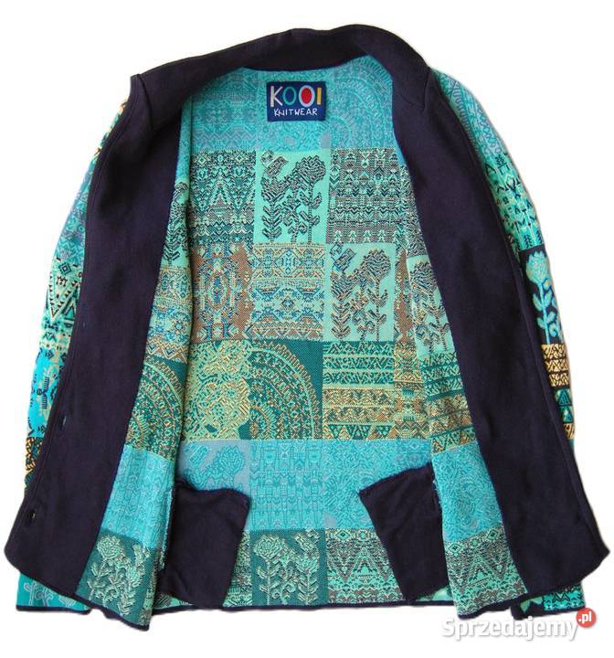 KOOI Knitwear turkusowy kardigan sweter damski Moda i Styl lubelskie Lublin