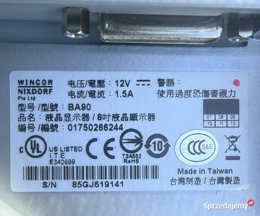 Monitor 8 BA90 z zasilaczem Łańcut
