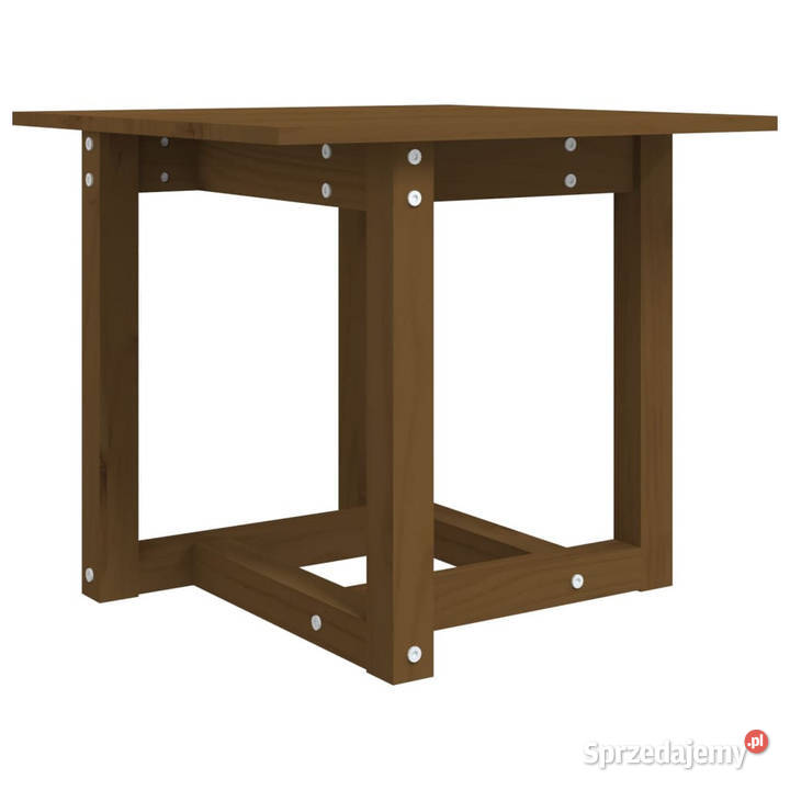 Stolik kawowy miodowy brąz 50x50x45 lite drewno