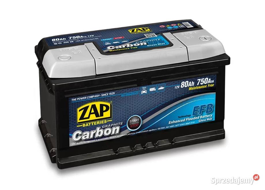Akumulator ZAP CARBON EFB STARTSTOP 80Ah 750A Radom