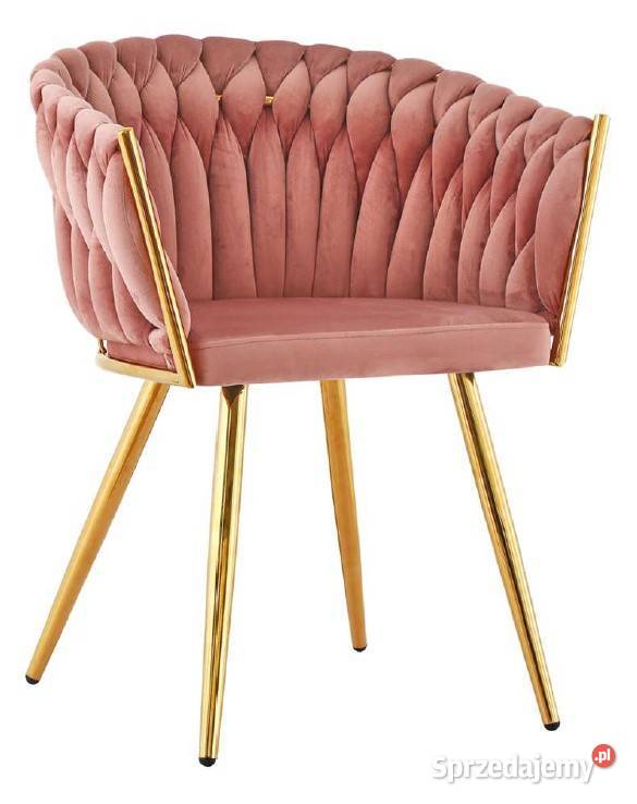 Różowe Krzesło RosaB Wysyłka 24H dostawa 0 77cm Tarchały Małe