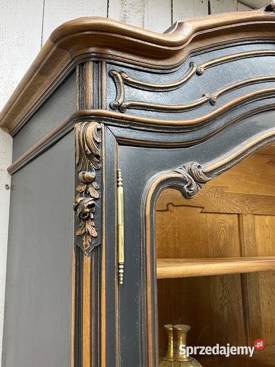 BIBLIOTEKA 2drzwiowa witryna antracyt Louis XV 50cm mazowieckie Warszawa sprzedam