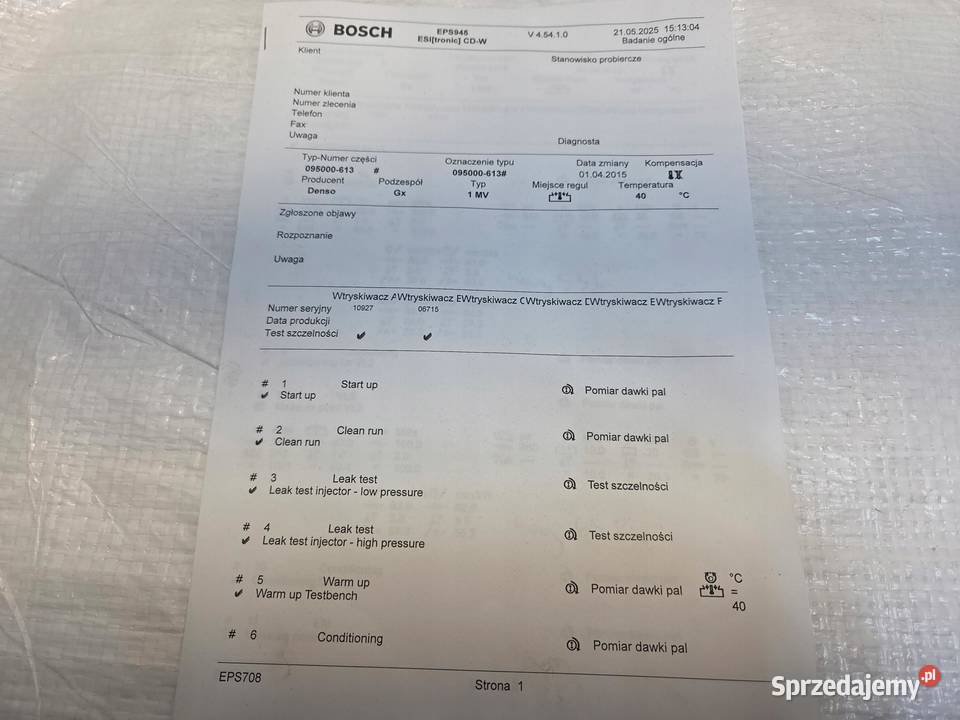WTRYSKI WTRYSKIWACZE OPEL ASTRA J ZAFIRA C MOKKA kujawsko-pomorskie