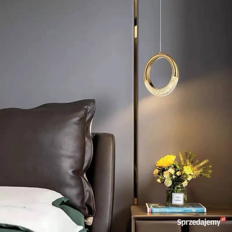 Żyrandol ROUND SINGLE Glamour Kryształowy Złoty Warszawa