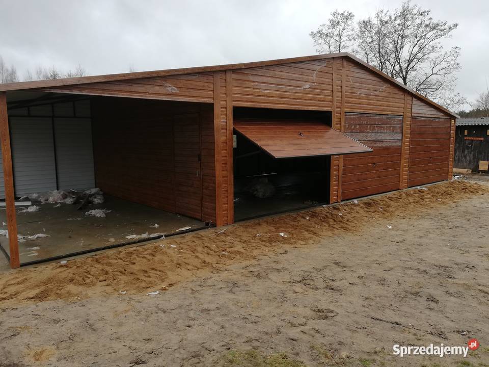 Garaż Blaszany z zadaszeniem bocznym Garaże lubelskie Lubartów