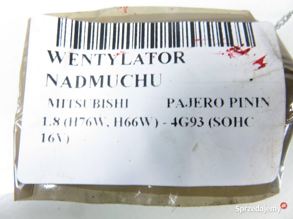 DMUCHAWA MITSUBISHI PAJERO PININ Dmuchawy Dmuchawy