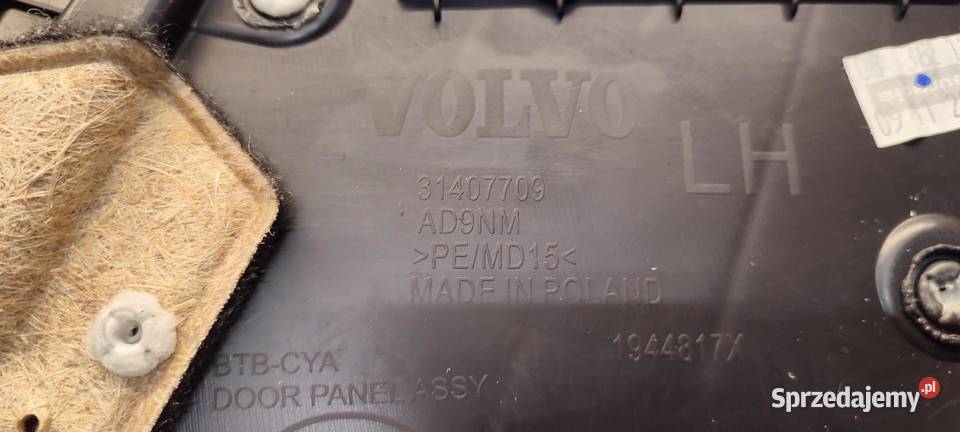 VOLVO XC40 BOCZEK DRZWI LEWY TYŁ 31407697 dolnośląskie sprzedam