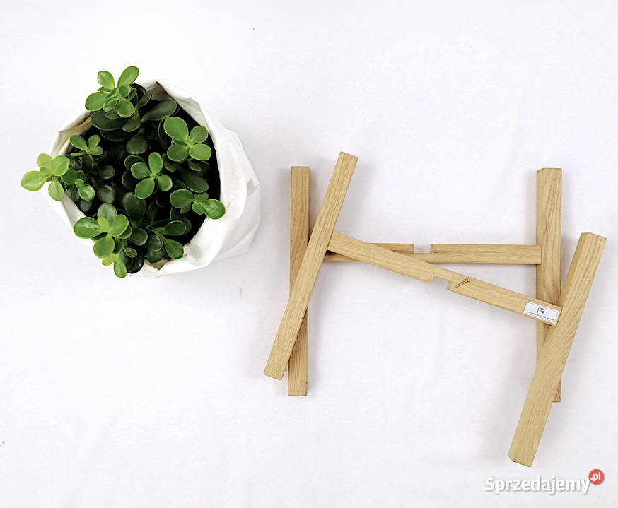 Kwietniki stojące nowoczesne drewniane 30h30 dąb 30cm mazowieckie Warszawa