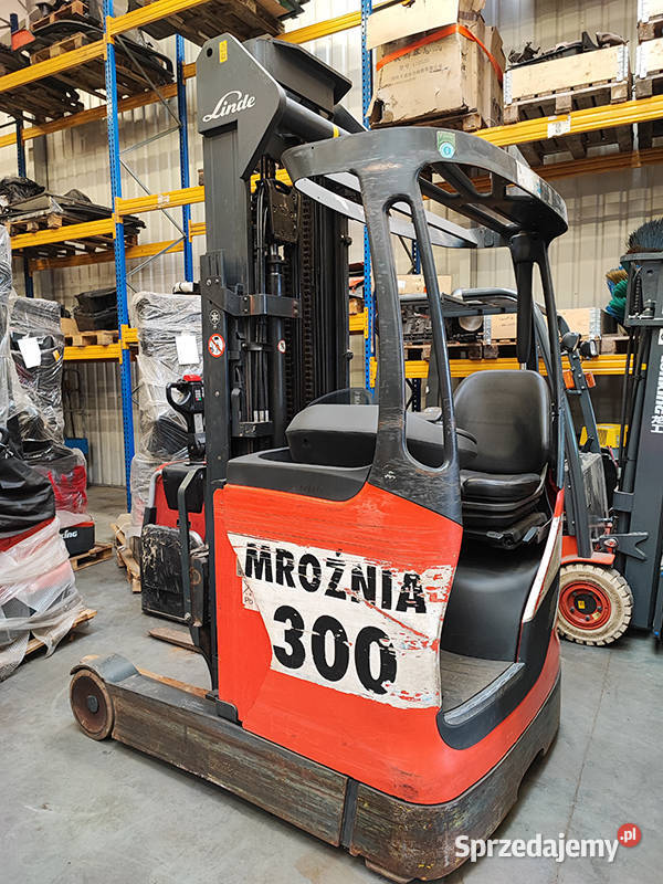 Wózek widłowy el reach truck Linde R1401 triplex Kęty