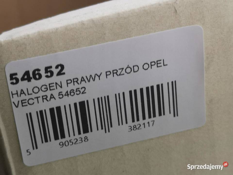 LAMPA HALOGEN PRAWY PRZÓD OPEL VECTRA B 19952002 Światła do jazdy dziennej DRL sprzedam
