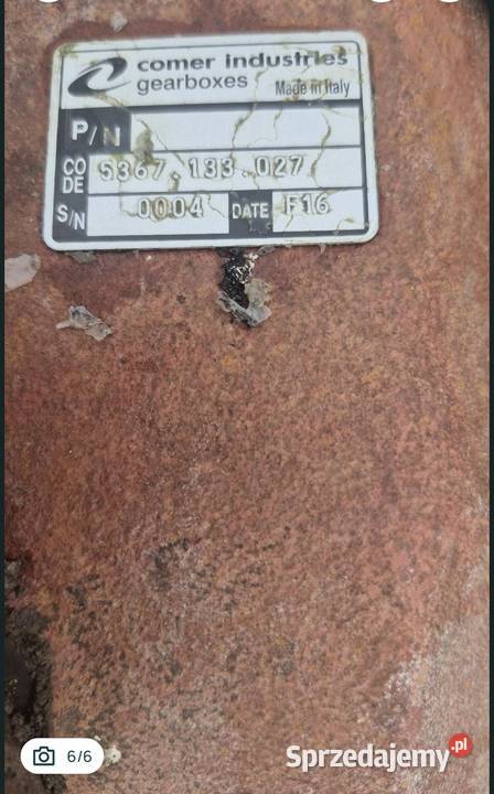Przekładnia comer 5367133027 paszowozu warmińsko-mazurskie Rogiedle