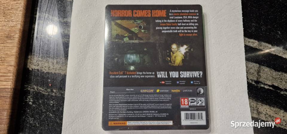 Resident evil 7 VII Biohazard xbox one steelbook Augustów
