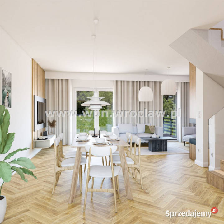Dom szeregowy 95m2 Wrocław asfalt