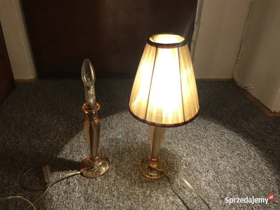 2 lampki nocne z abażurami