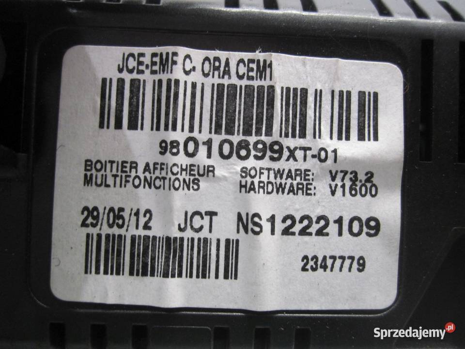 CITROEN C3 II 12r ekran wyświetlacz 98010699XT