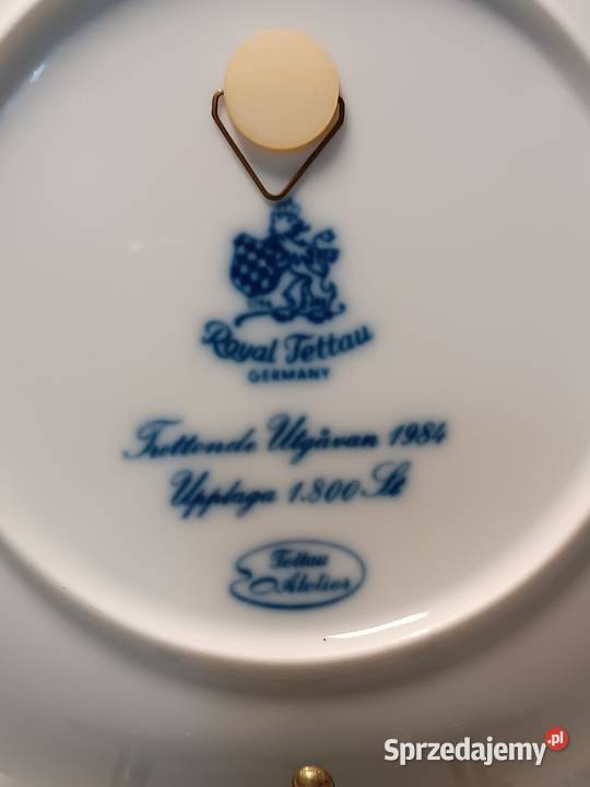 Royal TETTAU 1794 Talerz Kolekcjonerski Julen Porcelana i szkło Dobrzany