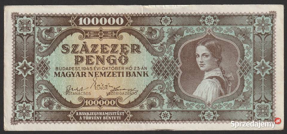 WĘGRY 100 000 PENGO 1945 M235