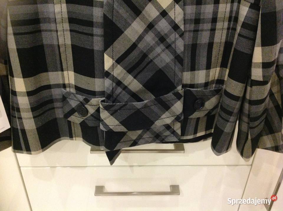 Płaszczyk Kurteczka damska ZARA BASIC S Krata Nowa Sól